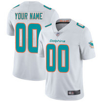 Nike Miami Dolphins Customized White Limited Vapor Untouchable Authentic Stitched NFL Jerseys