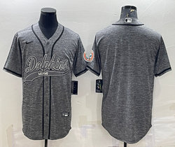 Nike Miami Dolphins Hemp grey Joint Authentic Stitched baseball jersey