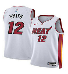 Nike Miami Heat #12 Dru Smith White 2024 Association Edition Stitched Basketball Jersey