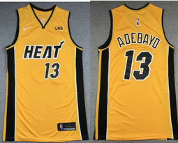 Nike Miami Heat #13 Edrice Adebayo 2020-21 Earned Edition Authentic Stitched NBA Jersey