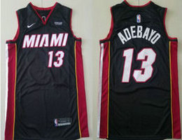 Nike Miami Heat #13 Edrice Adebayo Black Game Authentic Stitched NBA jersey