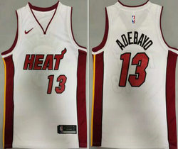 Nike Miami Heat #13 Edrice Adebayo Red Authentic Stitched NBA Jersey
