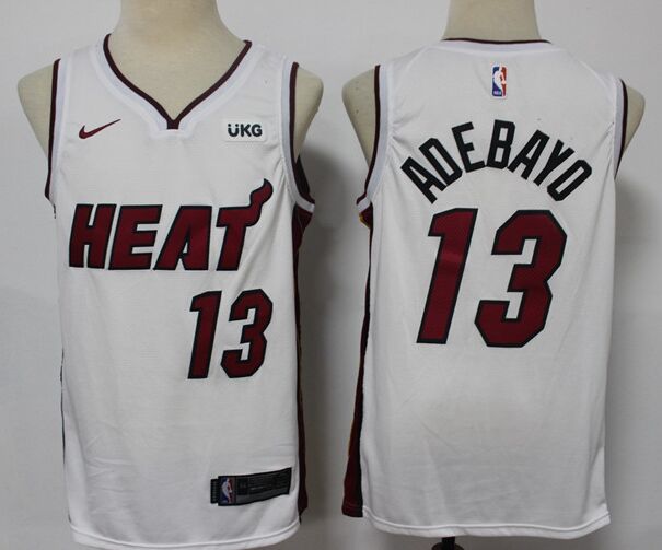 Nike Miami Heat #13 Edrice Adebayo White Game Authentic Stitched NBA jersey