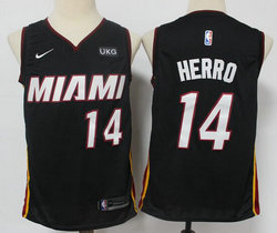 Nike Miami Heat #14 Tyler Herro 2020-21 Black Game With Advertising Authentic Stitched NBA jersey