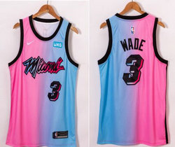 Nike Miami Heat #3 Dwyane Wade 20-21 City With Advertising Authentic Stitched NBA jersey