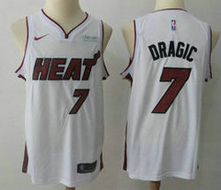 Nike Miami Heat #7 Goran Dragic White  Game With Advertising Authentic Stitched NBA Jersey
