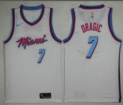 Nike Miami Heat #7 Goran Dragic White Game City Authentic Stitched NBA jersey