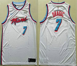 Nike Miami Heat #7 Goran Dragic White Game City With Advertising Authentic Stitched NBA jersey