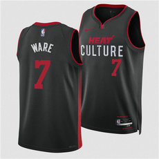 Nike Miami Heat #7 Kel'el Were Black 2024-25 City Stitched NBA Jersey