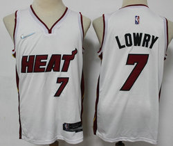 Nike Miami Heat #7 Kyle Lowry White 75th anniversary Authentic Stitched NBA jersey