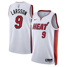 Nike Miami Heat #9 Pelle Larsson White 2024 Draft Association Edition Stitched Basketball Jersey