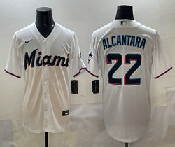 Nike Miami Marlins #22 Sandy Alcantara White MLB Jersey