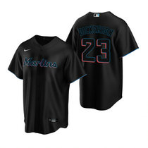 Nike Miami Marlins #23 Corey Dickerson Black Game Authentic Stitched MLB Jersey
