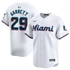 Nike Miami Marlins #29 Braxton Garrett White 2024 Authentic Stitched MLB Jersey