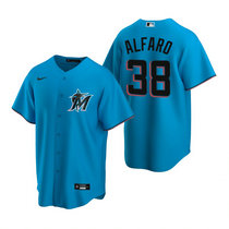 Nike Miami Marlins #38 Jorge Alfaro Blue Game Authentic Stitched MLB Jersey