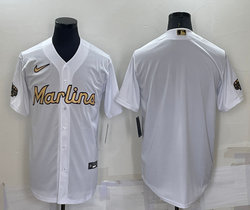 Nike Miami Marlins Blank White 2022 All Star Authentic Stitched MLB Jersey