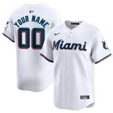 Nike Miami Marlins Customized White 2024 Authentic Stitched MLB Jersey