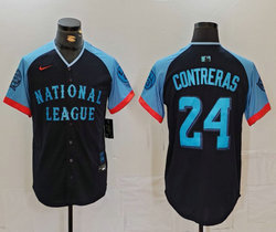 Nike Milwaukee Brewers #24 William Contreras 2024 All Star Authentic Stitched MLB Jersey