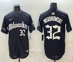 Nike Milwaukee Brewers #32 Jacob Misiorowski Black 5(V) Joint MLB Jersey