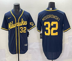 Nike Milwaukee Brewers #32 Jacob Misiorowski Gold Name Baseball Jersey