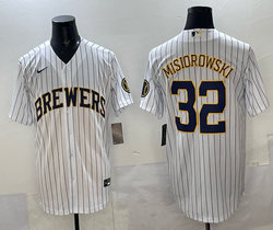 Nike Milwaukee Brewers #32 Jacob Misiorowski White Authentic Stitched MLB Jersey