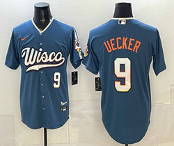 Nike Milwaukee Brewers #9 Bob Uecker Blue 2026 City Connect Stadium Jersey