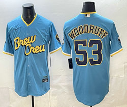 Nike Milwaukee Brewers ＃53 Brandon Woodruff City MLB Jersey