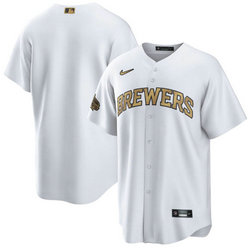 Nike Milwaukee Brewers Blank White 2022 All Star Authentic Stitched MLB Jersey