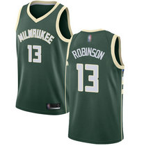 Nike Milwaukee Bucks #13 Glenn Robinson Green Game Authentic Stitched NBA Jersey