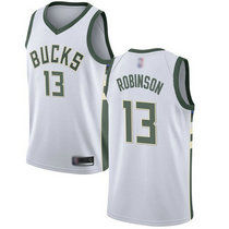 Nike Milwaukee Bucks #13 Glenn Robinson White Game Authentic Stitched NBA Jersey