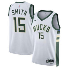 Nike Milwaukee Bucks #15 Tyler Smith White 2024 Draft Association Edition Stitched Basketball Jersey