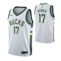 Nike Milwaukee Bucks #17 Dragan Bender White Game Authentic Stitched NBA Jersey