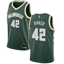 Nike Milwaukee Bucks #42 Vin Baker Green Game Authentic Stitched NBA Jersey