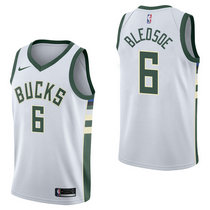 Nike Milwaukee Bucks #6 Eric Bledsoe White Game Authentic Stitched NBA Jersey