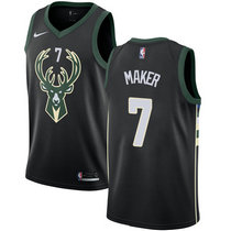 Nike Milwaukee Bucks #7 Thon Maker Black Game Authentic Stitched NBA Jersey