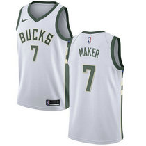 Nike Milwaukee Bucks #7 Thon Maker White Game Authentic Stitched NBA Jersey