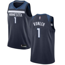 Nike Minnesota Timberwolves #1 Noah Vonleh Navy Blue Game Authentic Stitched NBA Jersey