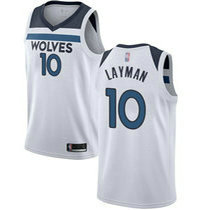 Nike Minnesota Timberwolves #10 Jake Layman White Game Authentic Stitched NBA Jersey