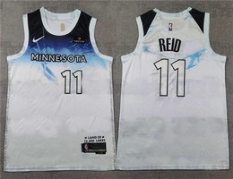Nike Minnesota Timberwolves #11 Naz Reid 2024-25 White City With Advertising Stitched Jersey