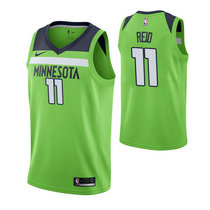Nike Minnesota Timberwolves #11 Naz Reid Green Game Authentic Stitched NBA Jersey