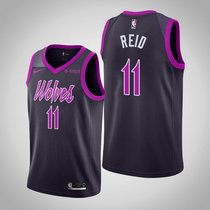 Nike Minnesota Timberwolves #11 Naz Reid Purple City Game Authentic Stitched NBA jersey