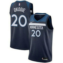 Nike Minnesota Timberwolves #20 Josh Okogie Navy Blue Game Authentic Stitched NBA Jersey