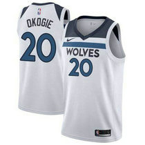 Nike Minnesota Timberwolves #20 Josh Okogie White Game Authentic Stitched NBA Jersey