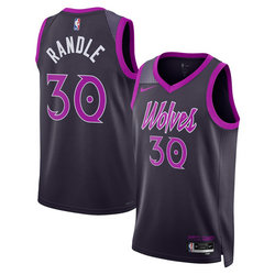 Nike Minnesota Timberwolves #30 Julius Randle Julius Randle Purple 2026 City Stitched Jersey