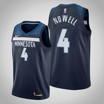 Nike Minnesota Timberwolves #4 Jaylen Nowell Navy Game Authentic Stitched NBA jersey