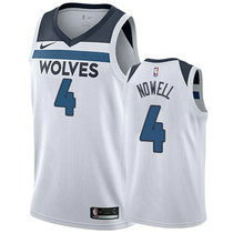 Nike Minnesota Timberwolves #4 Jaylen Nowell White Game Authentic Stitched NBA Jersey
