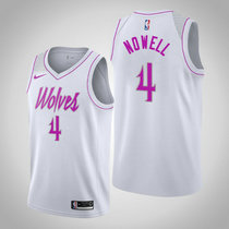 Nike Minnesota Timberwolves #4 Jaylen Nowell White Playoffs Earned Edition Game Authentic Stitched NBA jersey