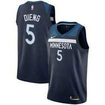 Nike Minnesota Timberwolves #5 Gorgui Dieng Navy Blue Game Authentic Stitched NBA Jersey