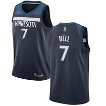 Nike Minnesota Timberwolves #7 Jordan Bell Navy Blue Game Authentic Stitched NBA Jersey