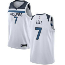 Nike Minnesota Timberwolves #7 Jordan Bell White Game Authentic Stitched NBA Jersey